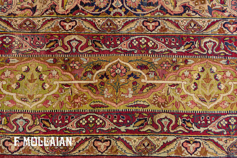 Antique Persian Kerman Ravar Carpet  n°:12786982